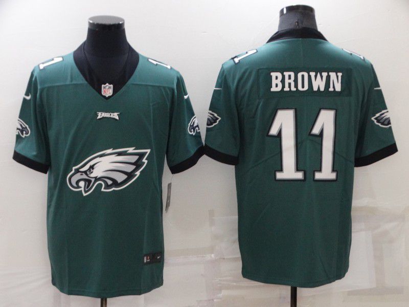 Cheap Men Philadelphia Eagles 11 Brown Green 2022 Nike Limited Vapor Untouchable NFL Jerseys